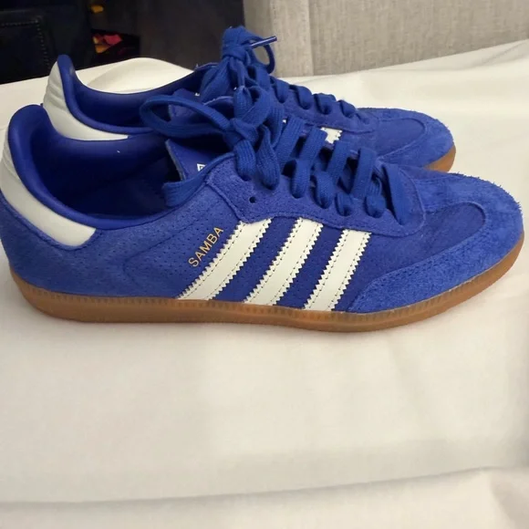 Adidas Samba - Women’s Royal Blue Suede Sneakers - Picture 3 of 5
